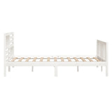 Cadre de lit sans matelas blanc bois massif 120x200 cm