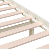 Cadre de lit sans matelas blanc bois de pin massif