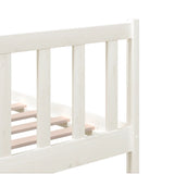 Cadre de lit sans matelas blanc bois de pin massif