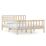 Cadre de lit sans matelas bois massif 160x200 cm