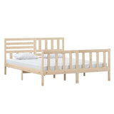 Cadre de lit sans matelas bois massif 160x200 cm