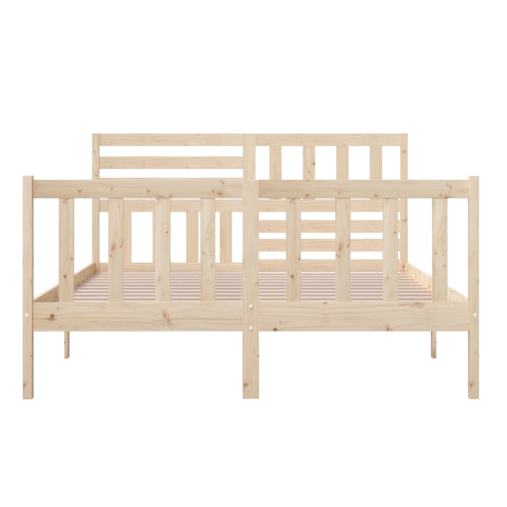 Cadre de lit sans matelas bois massif 160x200 cm