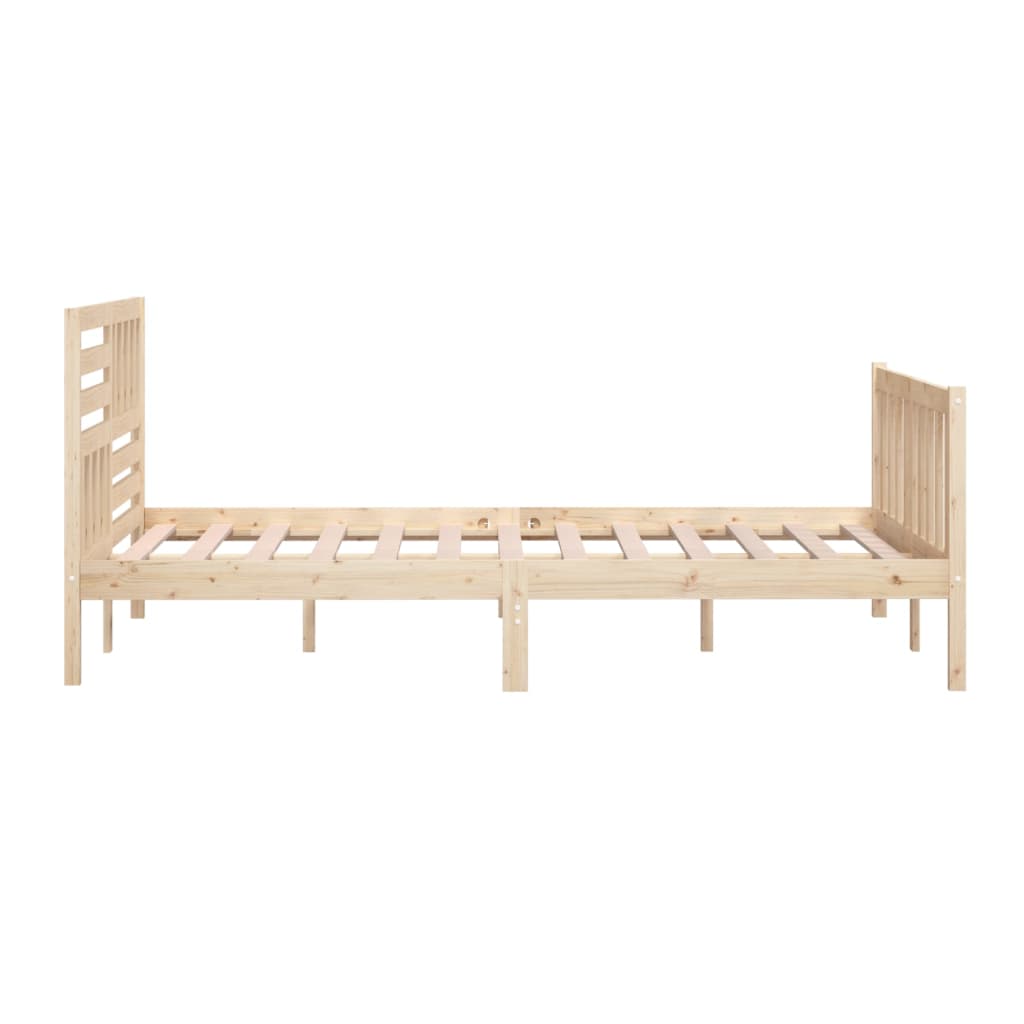 Cadre de lit sans matelas bois massif 160x200 cm