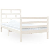 Cadre de lit sans matelas blanc 90x190 cm bois massif