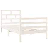 Cadre de lit sans matelas blanc 90x190 cm bois massif