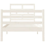 Cadre de lit sans matelas blanc 90x190 cm bois massif