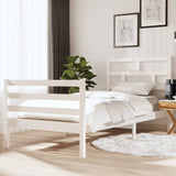 Cadre de lit sans matelas blanc 90x190 cm bois massif