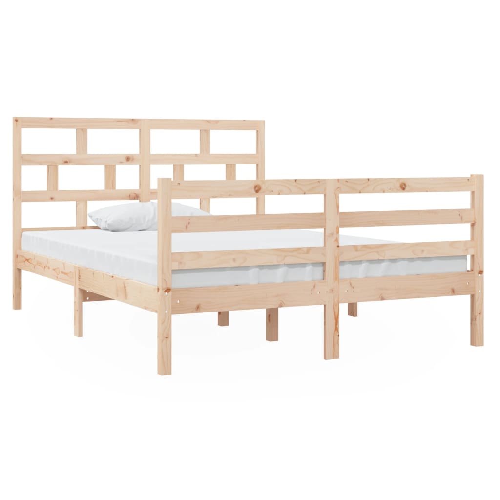 Cadre de lit sans matelas bois massif