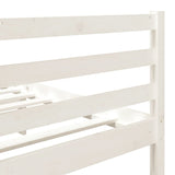 Cadre de lit sans matelas blanc bois massif