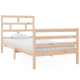 Cadre de lit sans matelas bois massif 90x200 cm