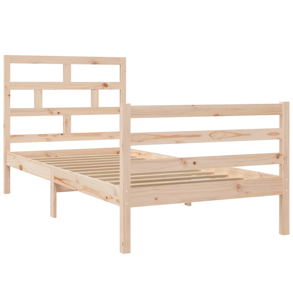 Cadre de lit sans matelas bois massif 90x200 cm