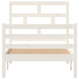 Cadre de lit sans matelas blanc bois massif 90x200 cm