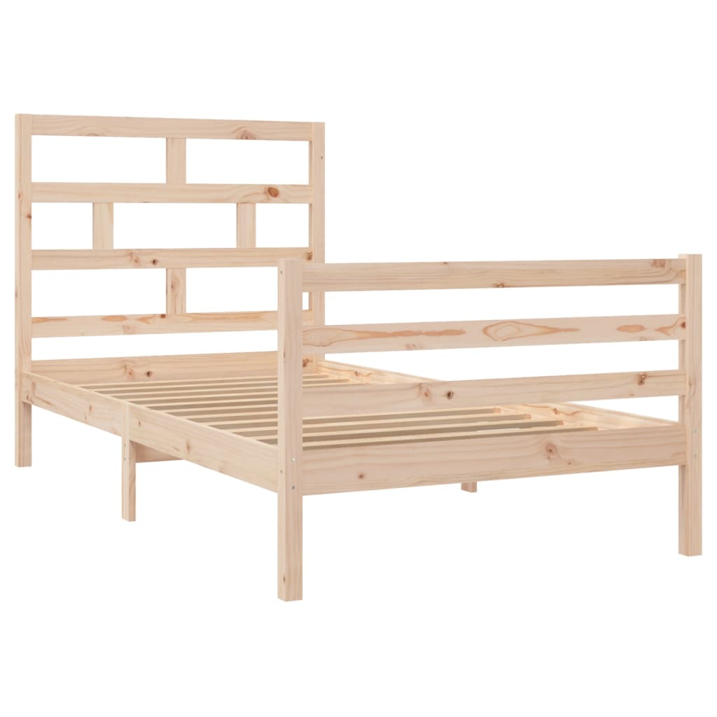 Cadre de lit sans matelas bois massif 100x200 cm