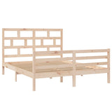 Cadre de lit sans matelas bois massif 160x200 cm