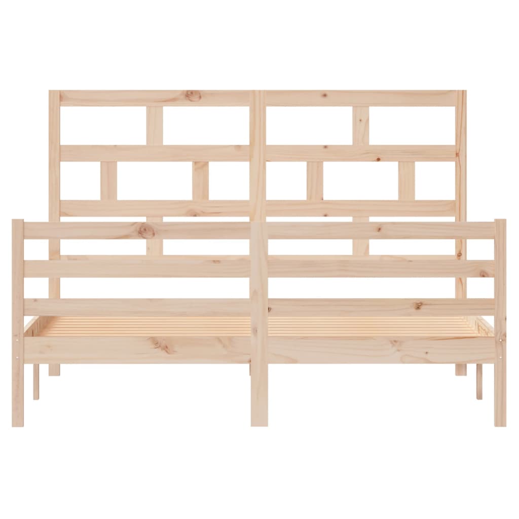 Cadre de lit sans matelas bois massif 160x200 cm