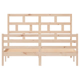 Cadre de lit sans matelas bois massif 160x200 cm