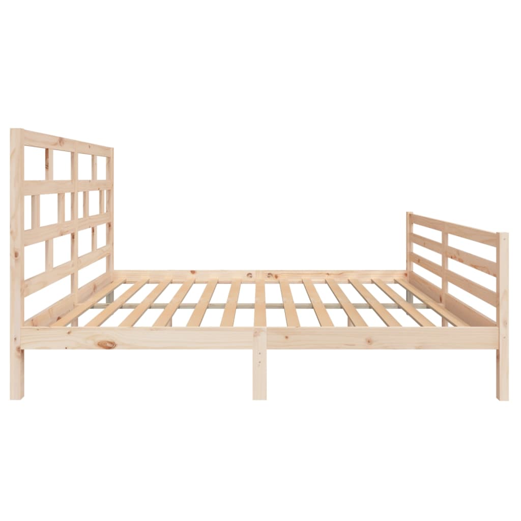 Cadre de lit sans matelas bois massif 160x200 cm