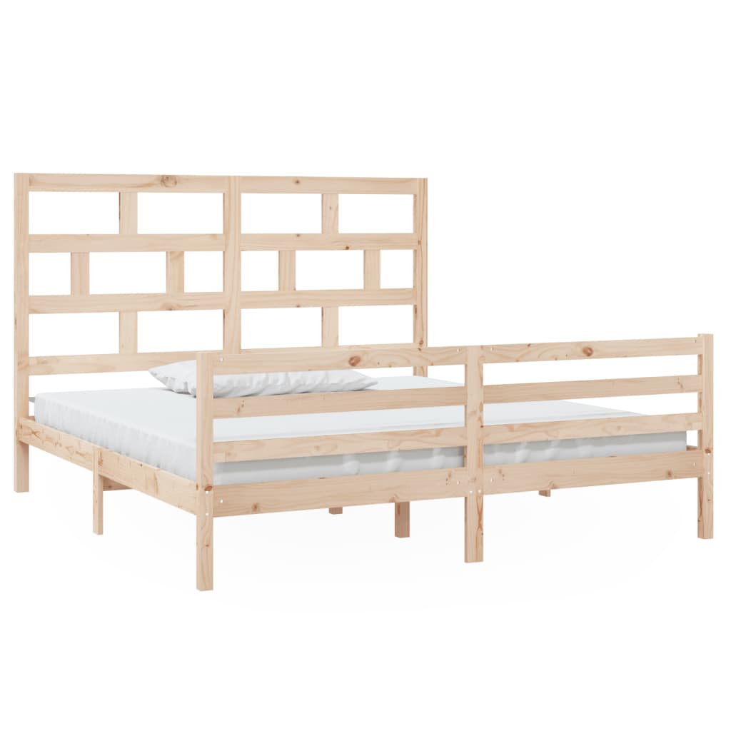 Cadre de lit sans matelas bois massif