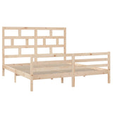 Cadre de lit sans matelas bois massif