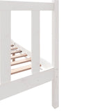 Cadre de lit sans matelas blanc bois de pin massif