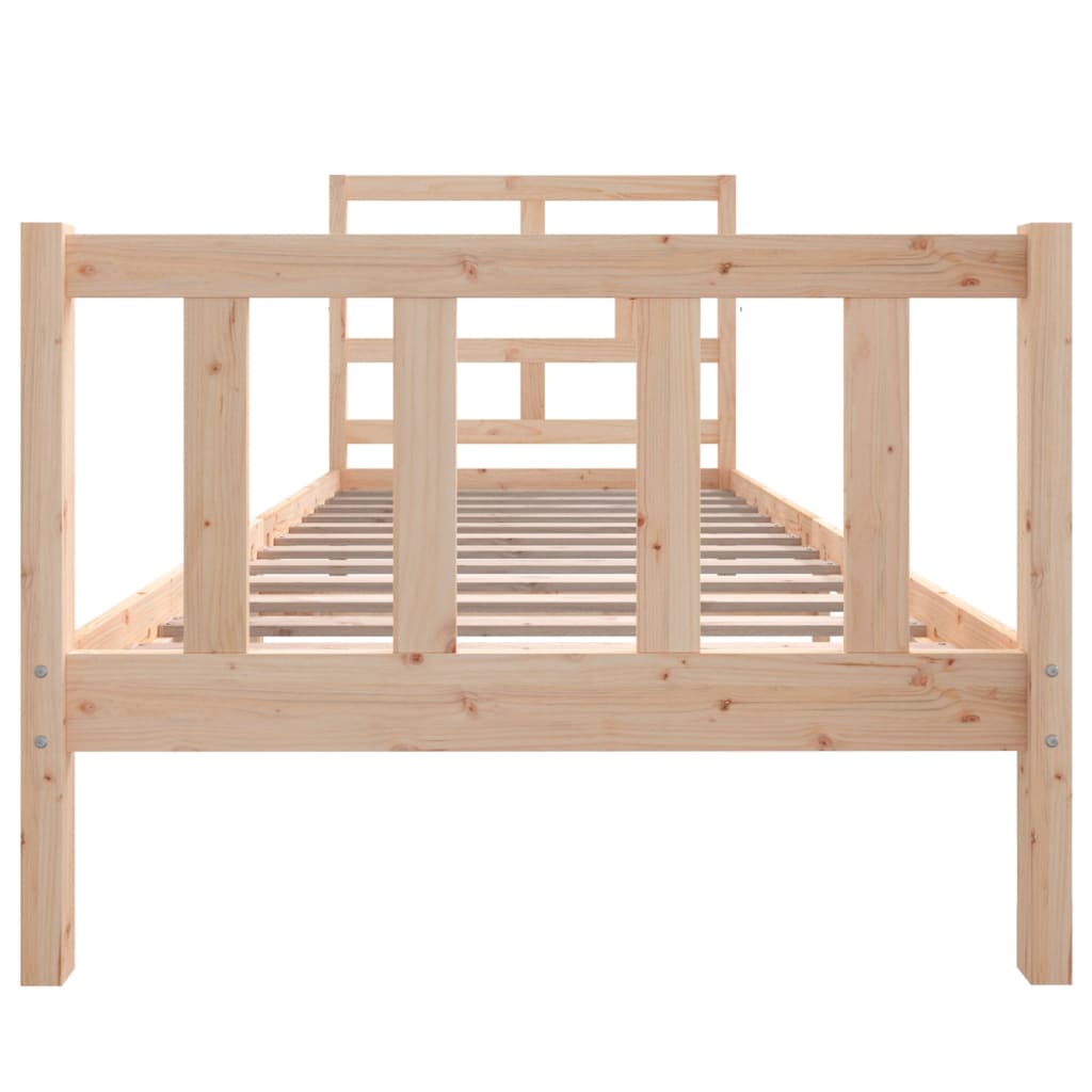 Cadre de lit sans matelas bois massif 90x200 cm