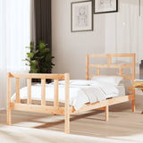 Cadre de lit sans matelas bois massif 90x200 cm