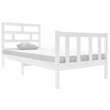 Cadre de lit sans matelas blanc bois massif 90x200 cm