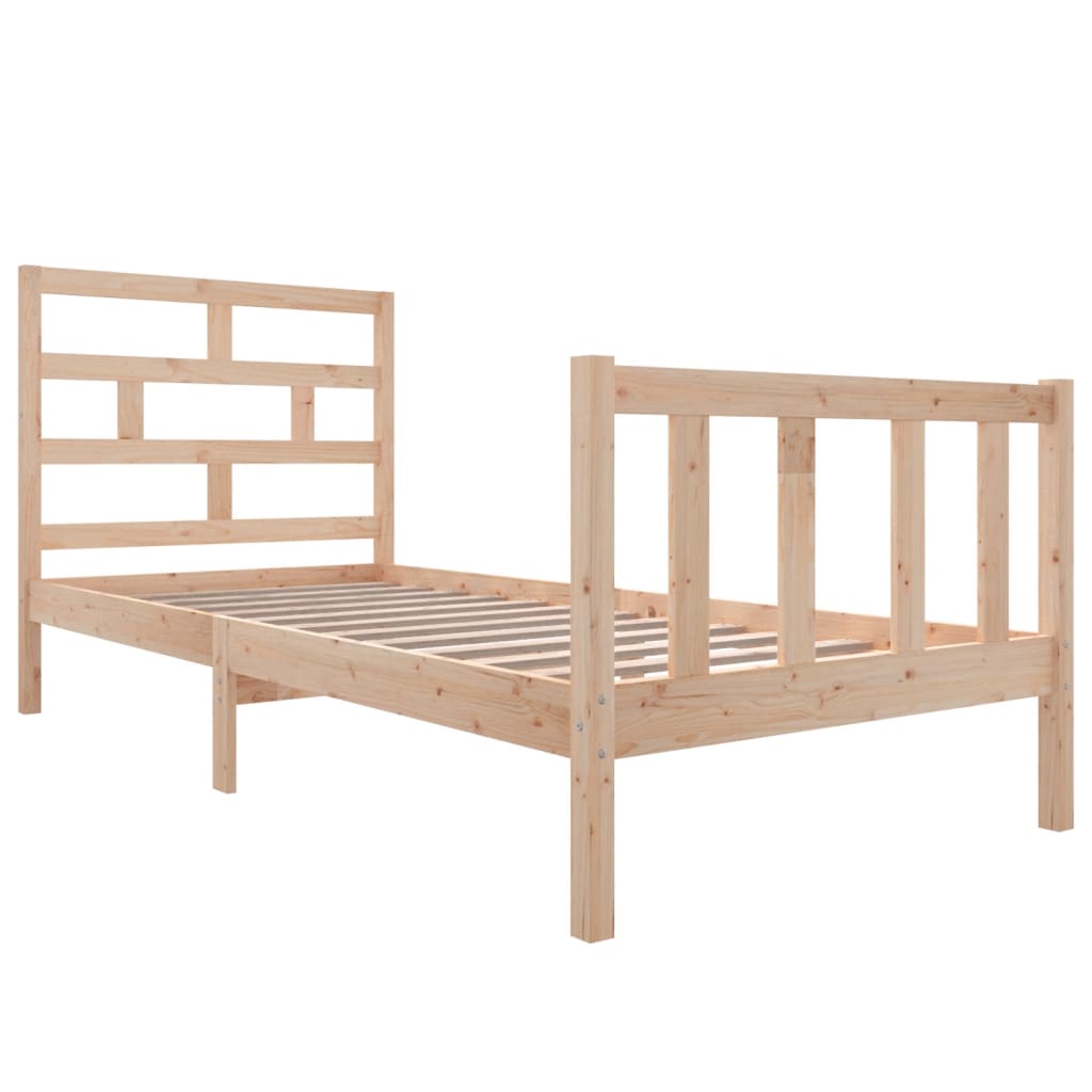 Cadre de lit sans matelas bois massif 100x200 cm