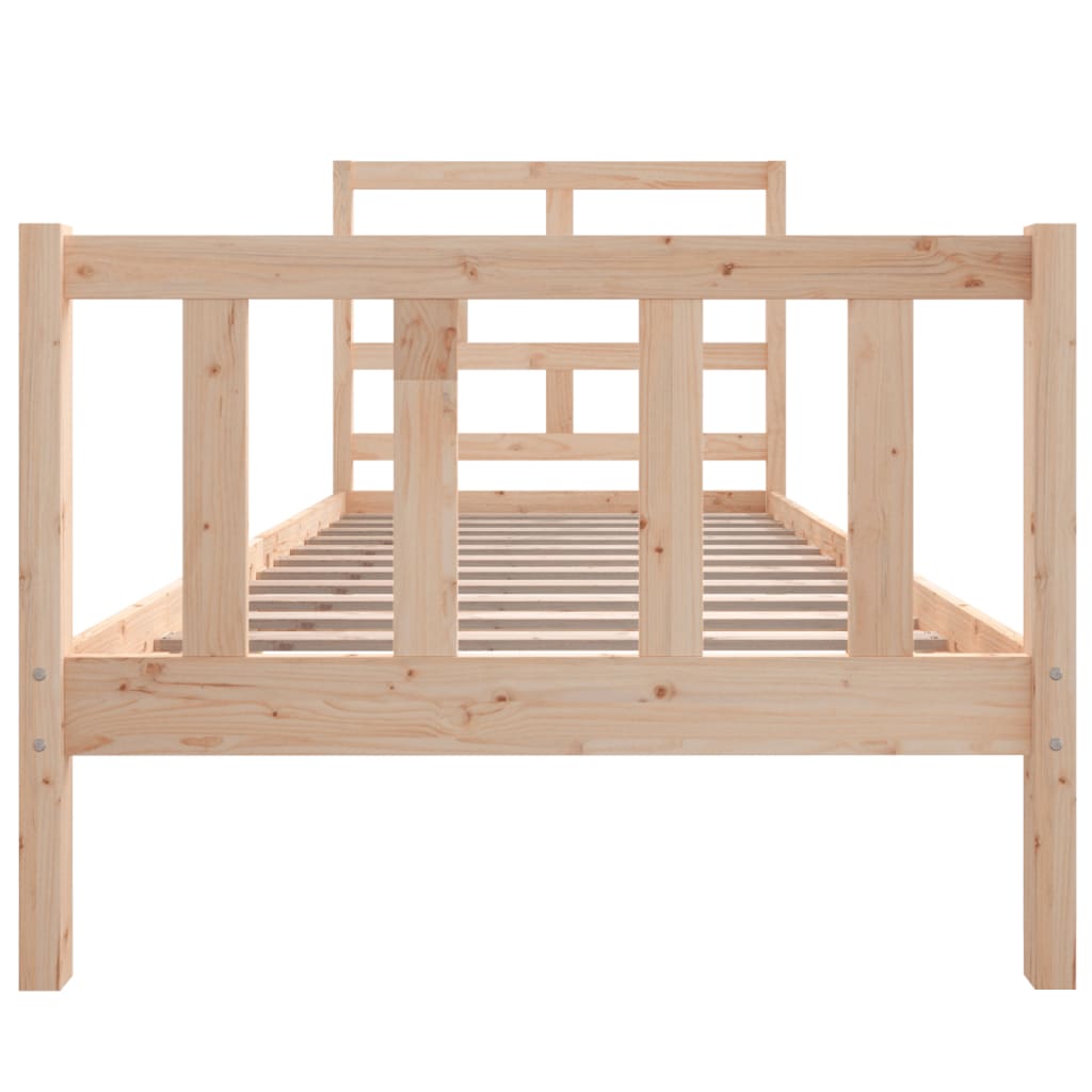 Cadre de lit sans matelas bois massif 100x200 cm