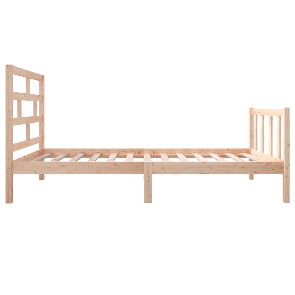 Cadre de lit sans matelas bois massif 100x200 cm