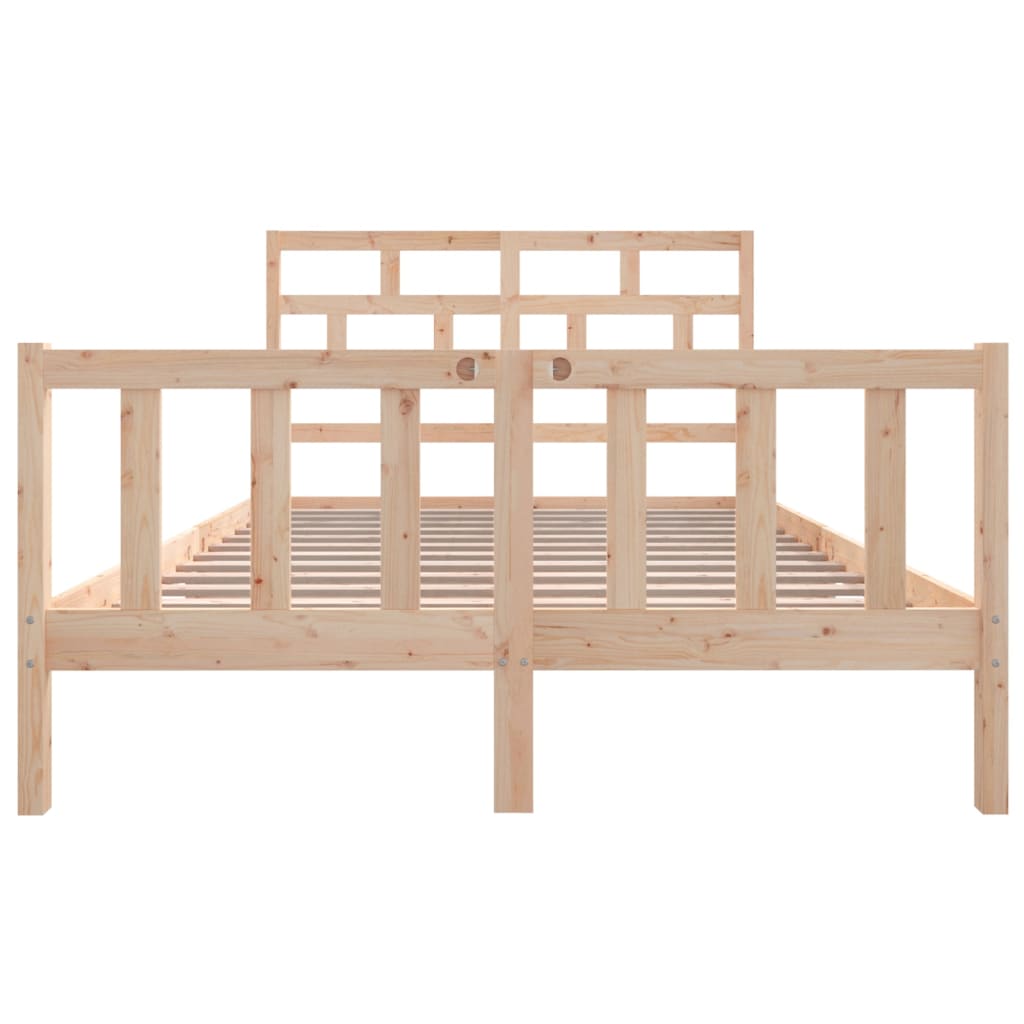 Cadre de lit sans matelas bois massif 160x200 cm