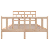 Cadre de lit sans matelas bois massif 160x200 cm