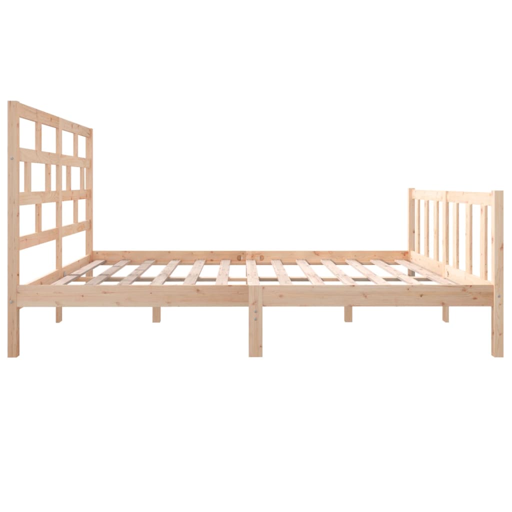 Cadre de lit sans matelas bois massif 160x200 cm