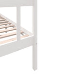 Cadre de lit sans matelas blanc bois de pin massif