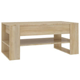 Table basse chêne sonoma 102x55x45 cm bois d'ingénierie