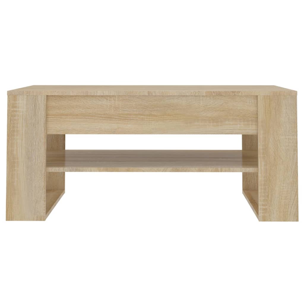 Table basse chêne sonoma 102x55x45 cm bois d'ingénierie