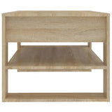 Table basse chêne sonoma 102x55x45 cm bois d'ingénierie