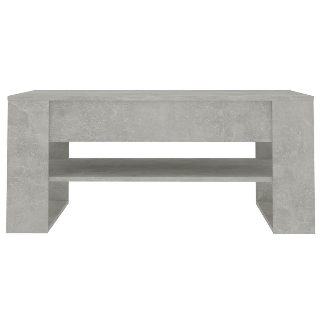 Table basse Gris béton 102x55x45 cm Bois d'ingénierie