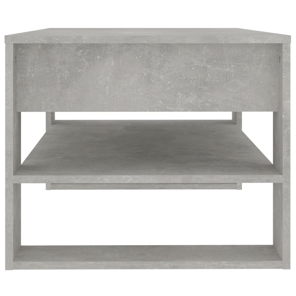 Table basse Gris béton 102x55x45 cm Bois d'ingénierie