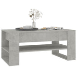 Table basse Gris béton 102x55x45 cm Bois d'ingénierie