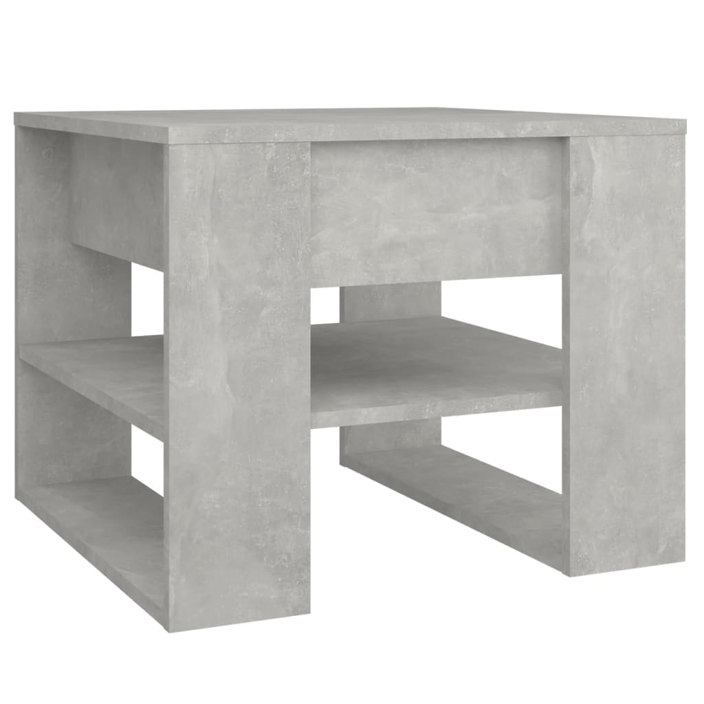 Table basse gris béton 55,5x55x45 cm bois d'ingénierie