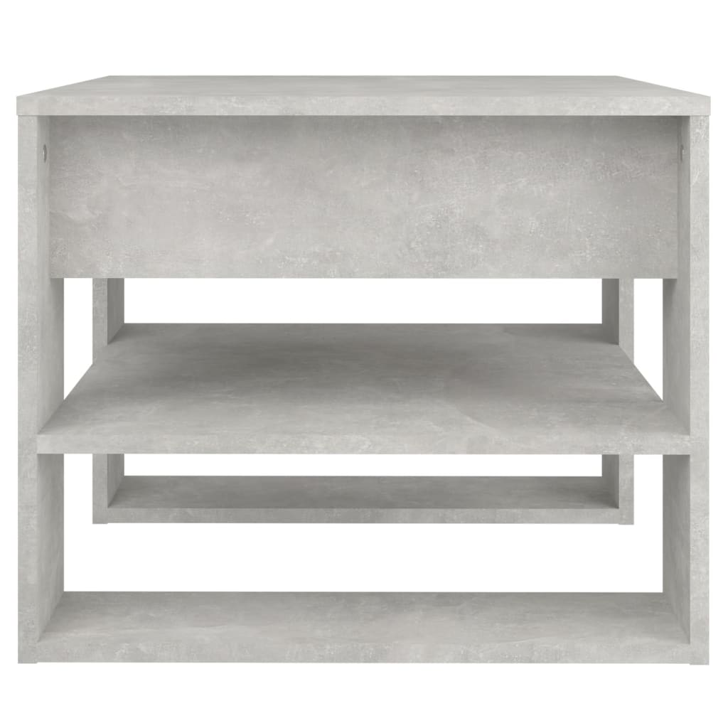 Table basse gris béton 55,5x55x45 cm bois d'ingénierie