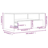 Weißer Couchtisch 102x55x42 cm aus Holzwerkstoff