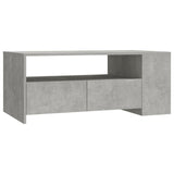 Table basse gris béton 102x55x42 cm bois d'ingénierie