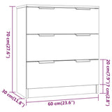 Buffet Blanc 60x30x70 cm Bois d'ingénierie