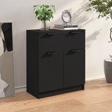 Black sideboard 60x30x70 cm engineered wood