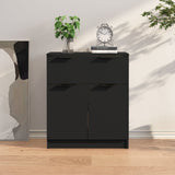 Black sideboard 60x30x70 cm engineered wood