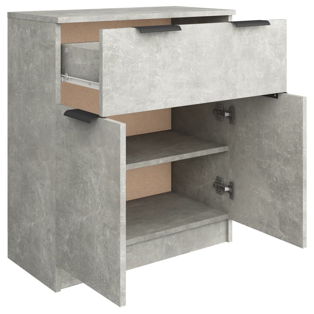 Buffet Gris béton 60x30x70 cm Bois d'ingénierie