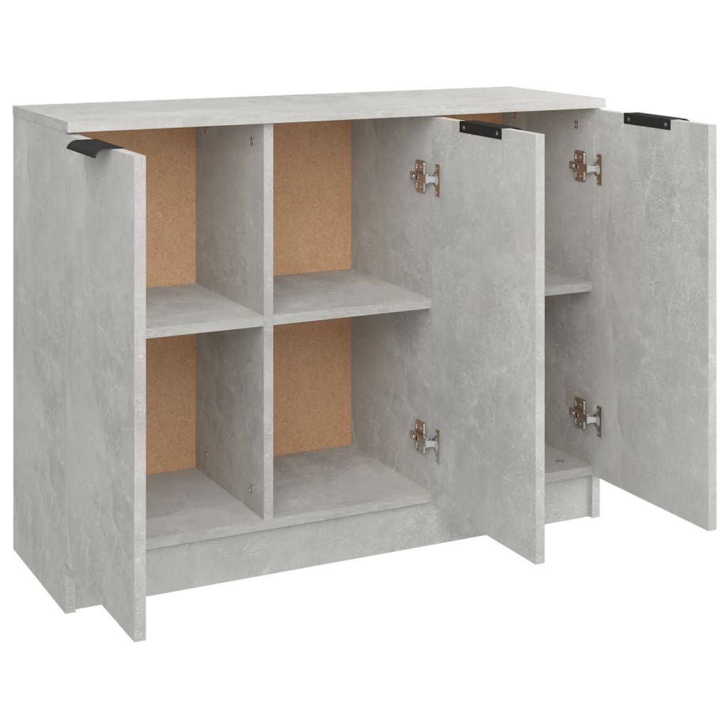 Buffet Gris béton 90,5x30x70 cm Bois d'ingénierie