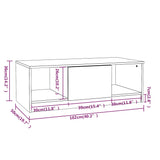 Table basse blanc brillant 102x50x36 cm bois d'ingénierie